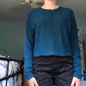 Blue cropped sweater